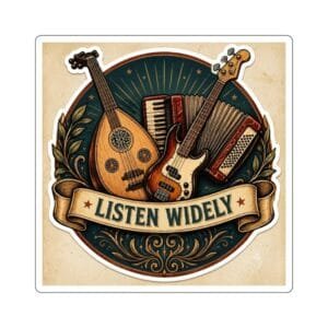 Listen Widely Sitar + Kora + Steel Pan Sticker