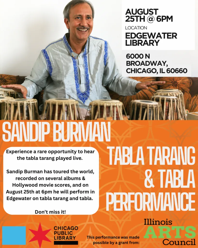 Sandip Burman Edgewater Library – Tabla Tarang 8-25-26